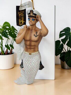 December Diamonds Anchors Aweigh Merman Ornament new in box